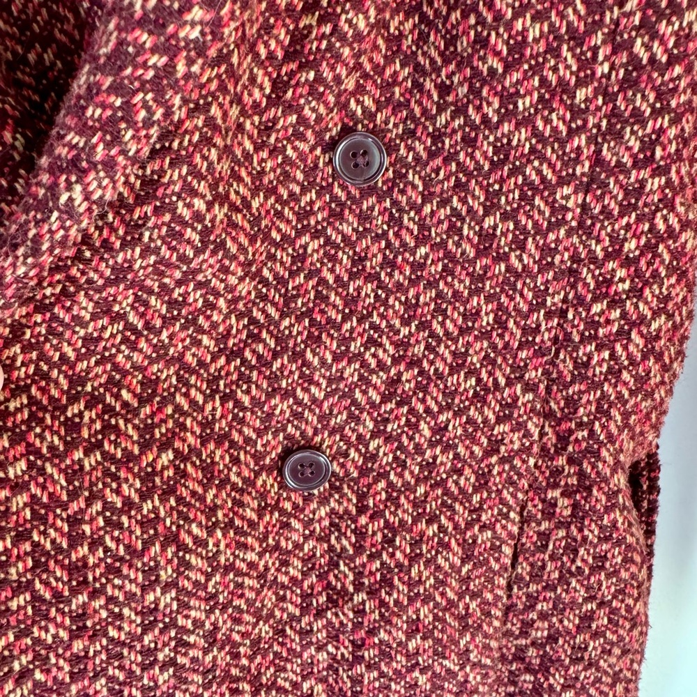 Mossimo Red Tweed Funnel Hood Wrap Coat - Picture 12 of 14